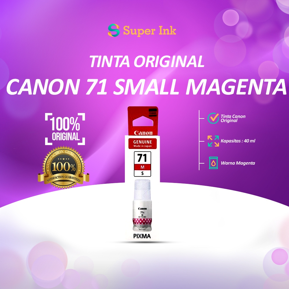 Jual Tinta Printer CANON 71s Original Magenta Canon 71s CMYK | Shopee ...