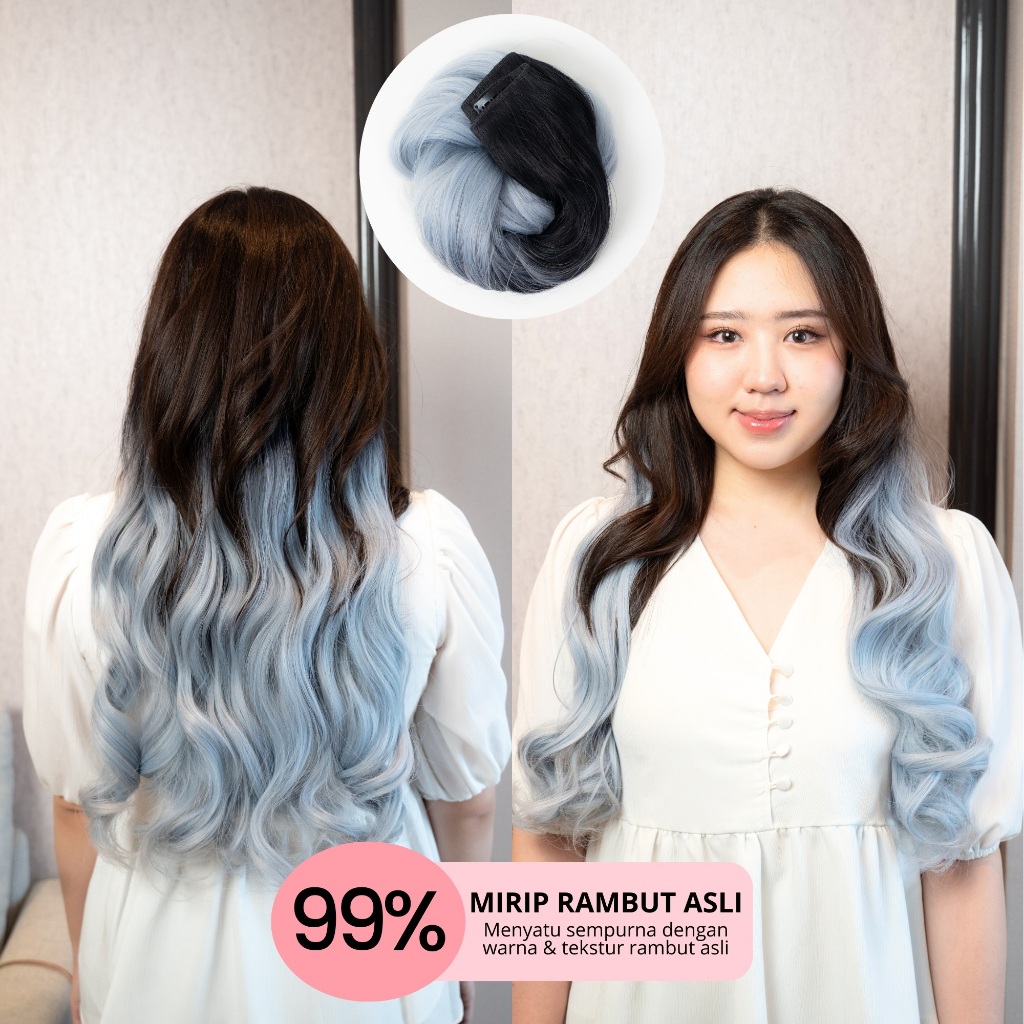 Jual NEU SHE FANCY – Hairclip rambut gelombang panjang 60 cm ...