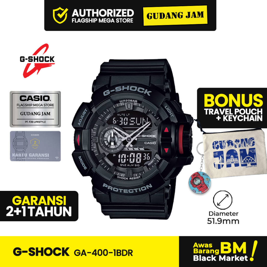 Jual Jam Tangan G-Shock GA-400-1BDR GA-400-1B GA-400 GA400 GA 400 ...