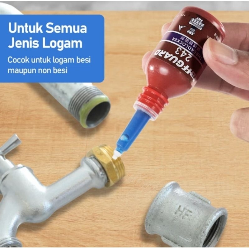 Jual LEM PEREKAT BAUT TAFFWARE 242 243 Lem Anti Korosi Blue ...