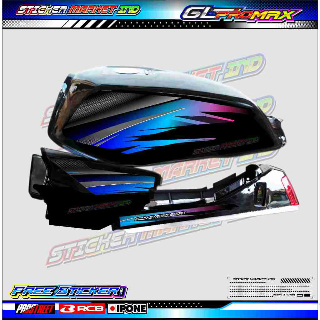 Jual STRIPING VARIASI HONDA GL PRO GL MAX / STICKER LIST VARIASI MOTOR ...