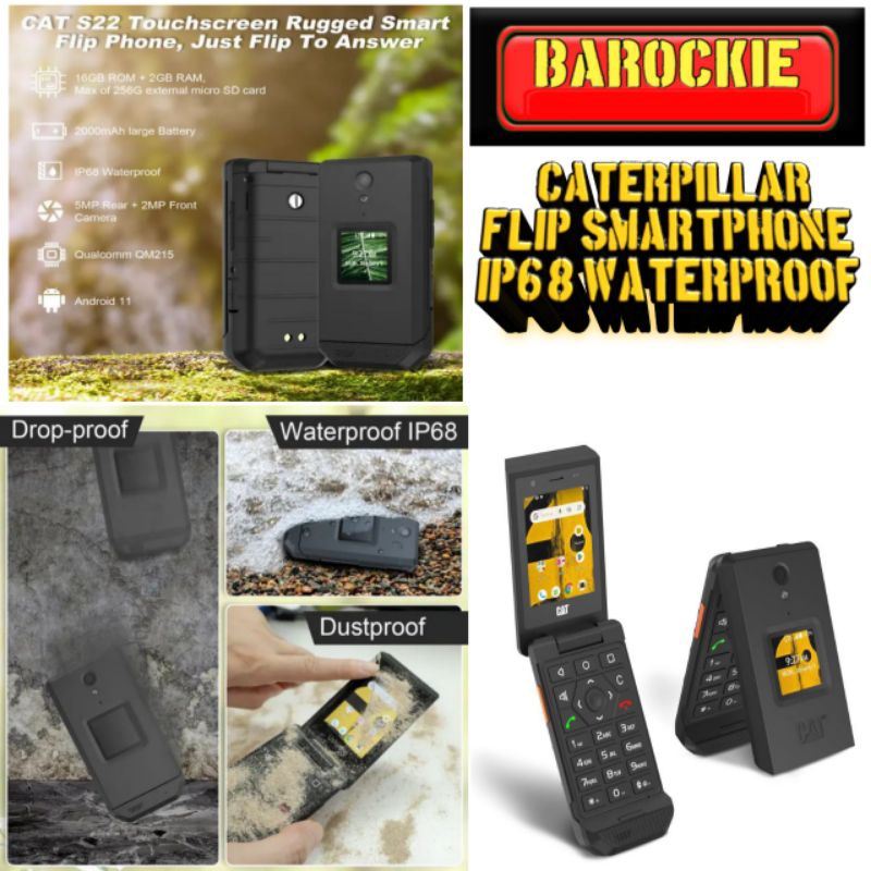 Jual CATERPILLAR ANDROID FLIP IP68 WATERPROOF | Shopee Indonesia