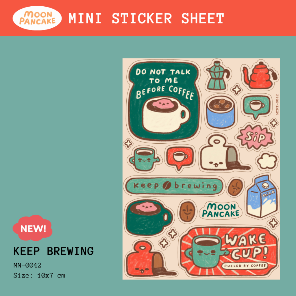 Jual Moon Pancake Mini Sticker - Keep Brewing (Keep Series) | Shopee ...