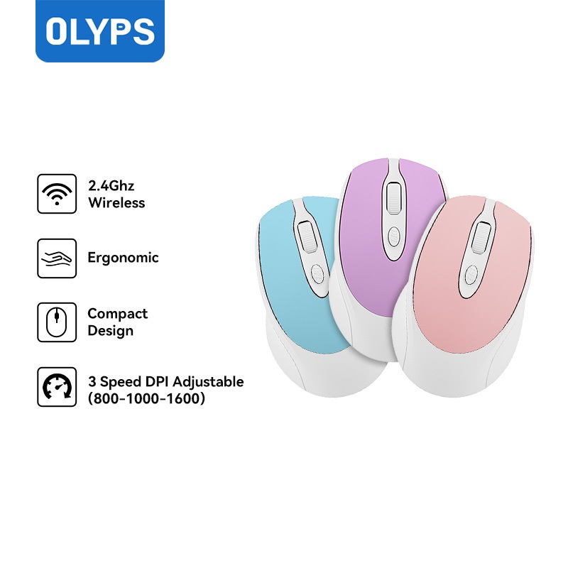 Jual OLYPS Mouse Wireless 2.4Ghz Portable Silent Click Mouse Laptop ...