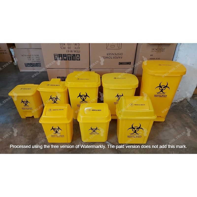Jual Yellow Plastic Medical Thrash Bin / Tempat Sampah Limbah Medis ...