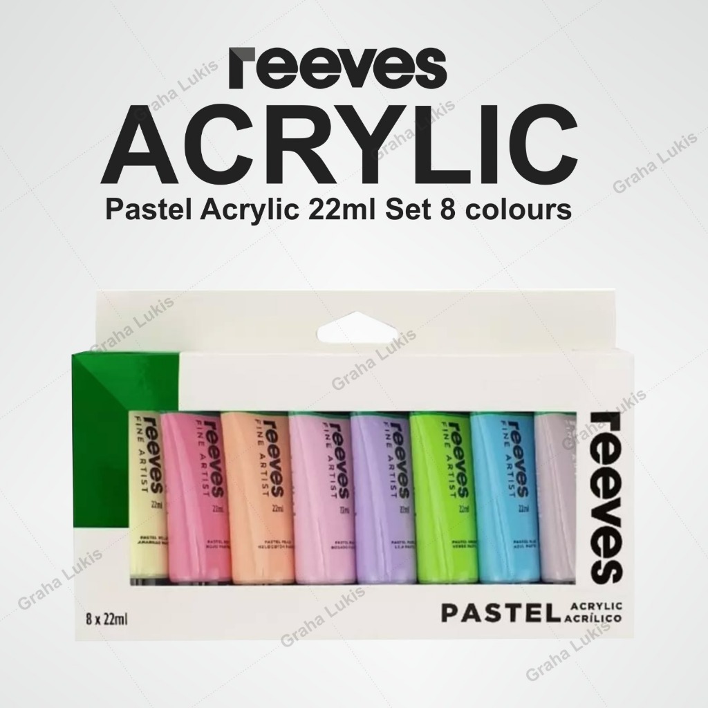 Jual Reeves Acrylic Artists 8x22ml Color Paint Set Pastel | Shopee ...
