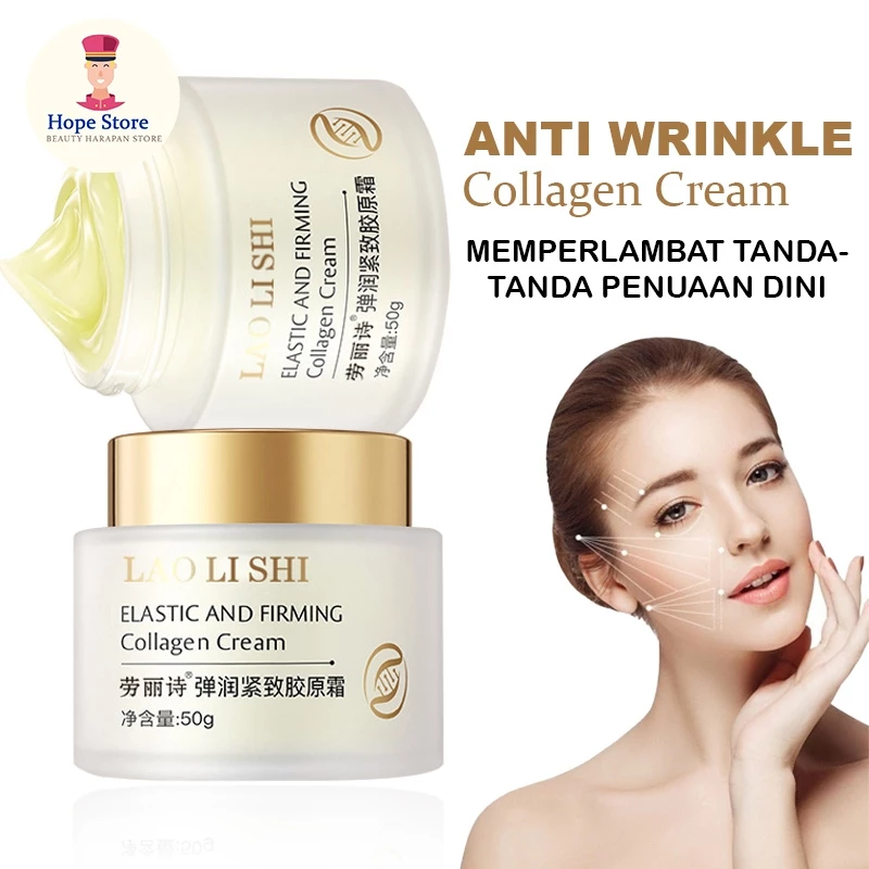 Laolishi Cream Pelembab Anti Wrinkle - Krim Pemutih Anti Penuaan 50g | AutoStock