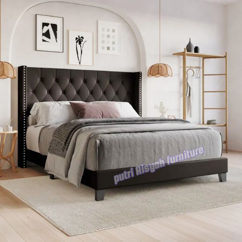Jual Dipan tempat tidur minimalis kayu jati solid | Shopee Indonesia