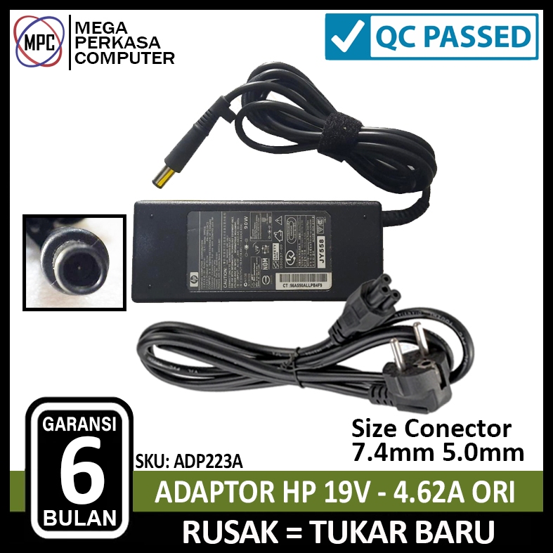 Jual ORI Adaptor Charger Laptop HP Pc All In One AIO 19v - 4.62a JARUM ...