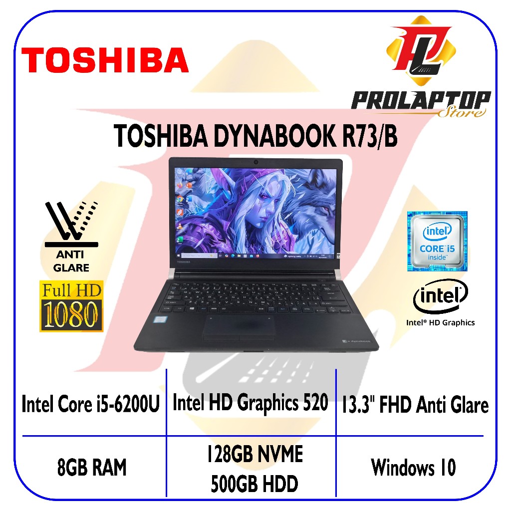 Jual Toshiba Dynabook R73/B Intel Core i5-6200U RAM 8GB SSD NVME