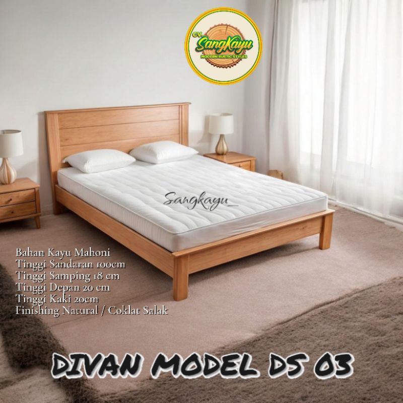 Jual Divan tempat tidur minimalis dipan ranjang kayu model DS 03 dipan ...