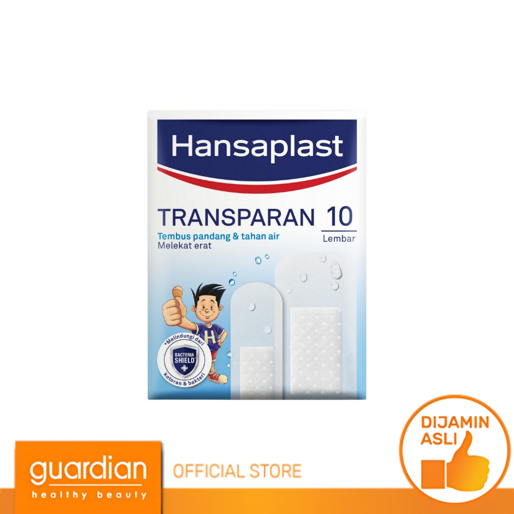 Jual HANSAPLAST Plester Transparan Tahan Air Transparent isi 10 P3K ...