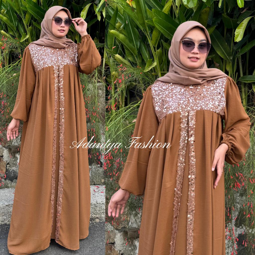 Jual ADANTYA - Abaya Spangle mix Tille Squin Crinkle Airflow Zelindra ...