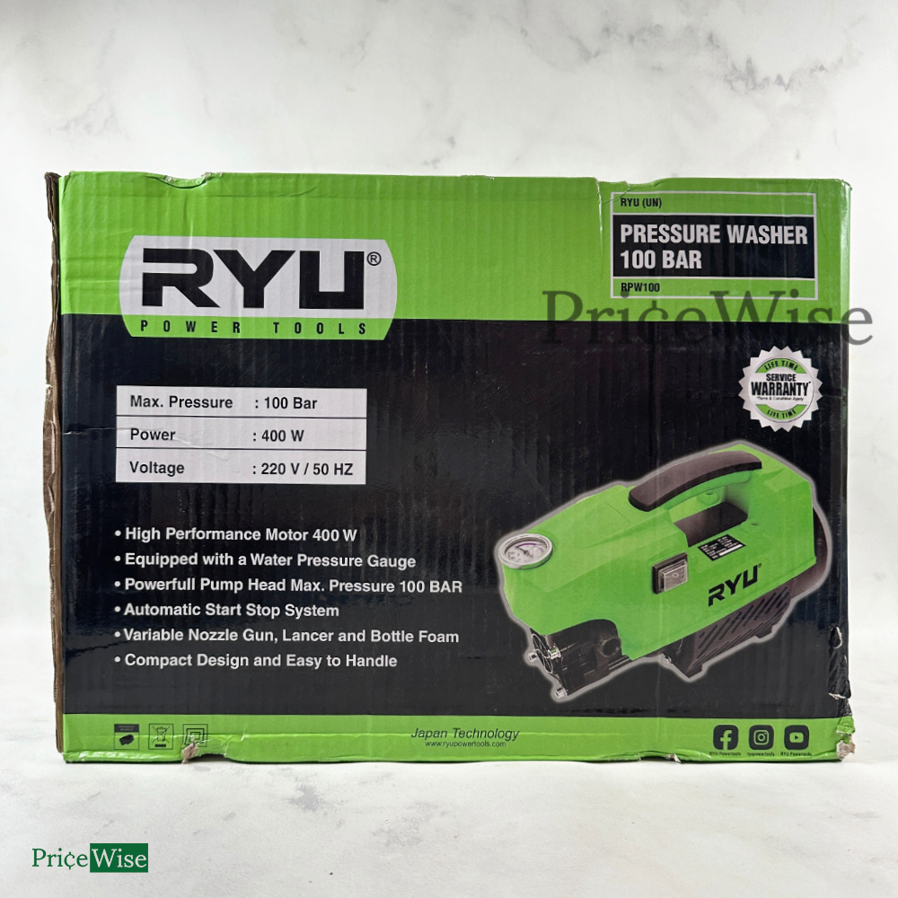 Jual Mesin Steam Cuci 100 bar RPW100 RYU / Pressuse Washer Mobil Motor ...