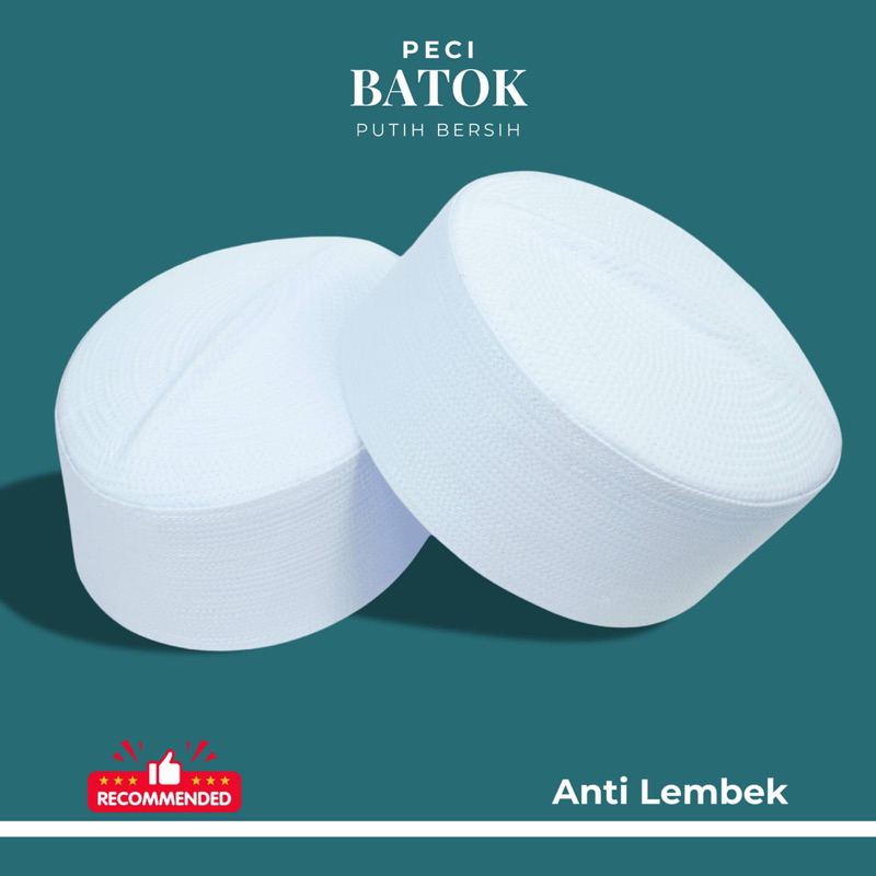 Kopiah peci songkok batok harga terjangkau kualitas bagus warna putih cocok buat anak pesantren