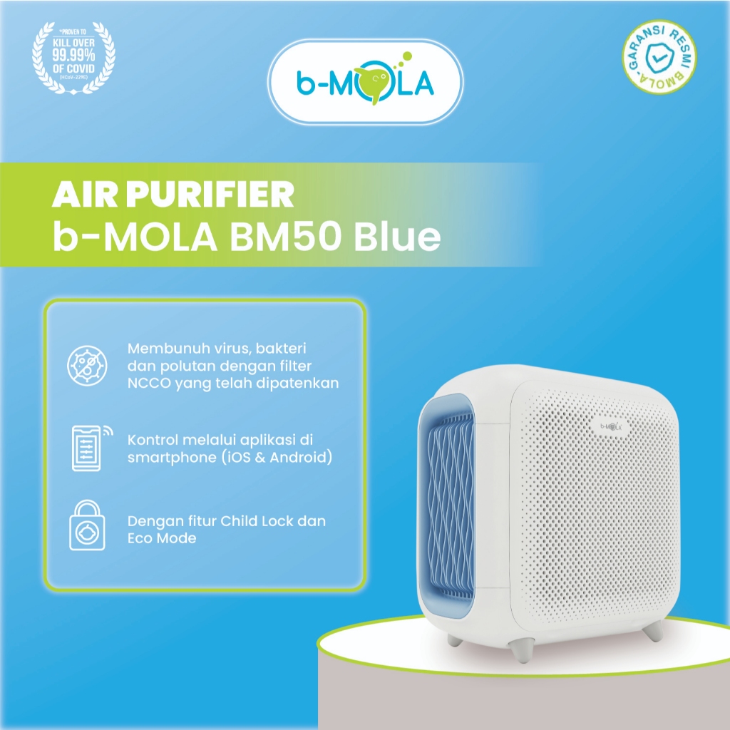 Jual b-MOLA Air Purifier BM50 with NCCO HEPA H13 Medical Grade | Shopee ...