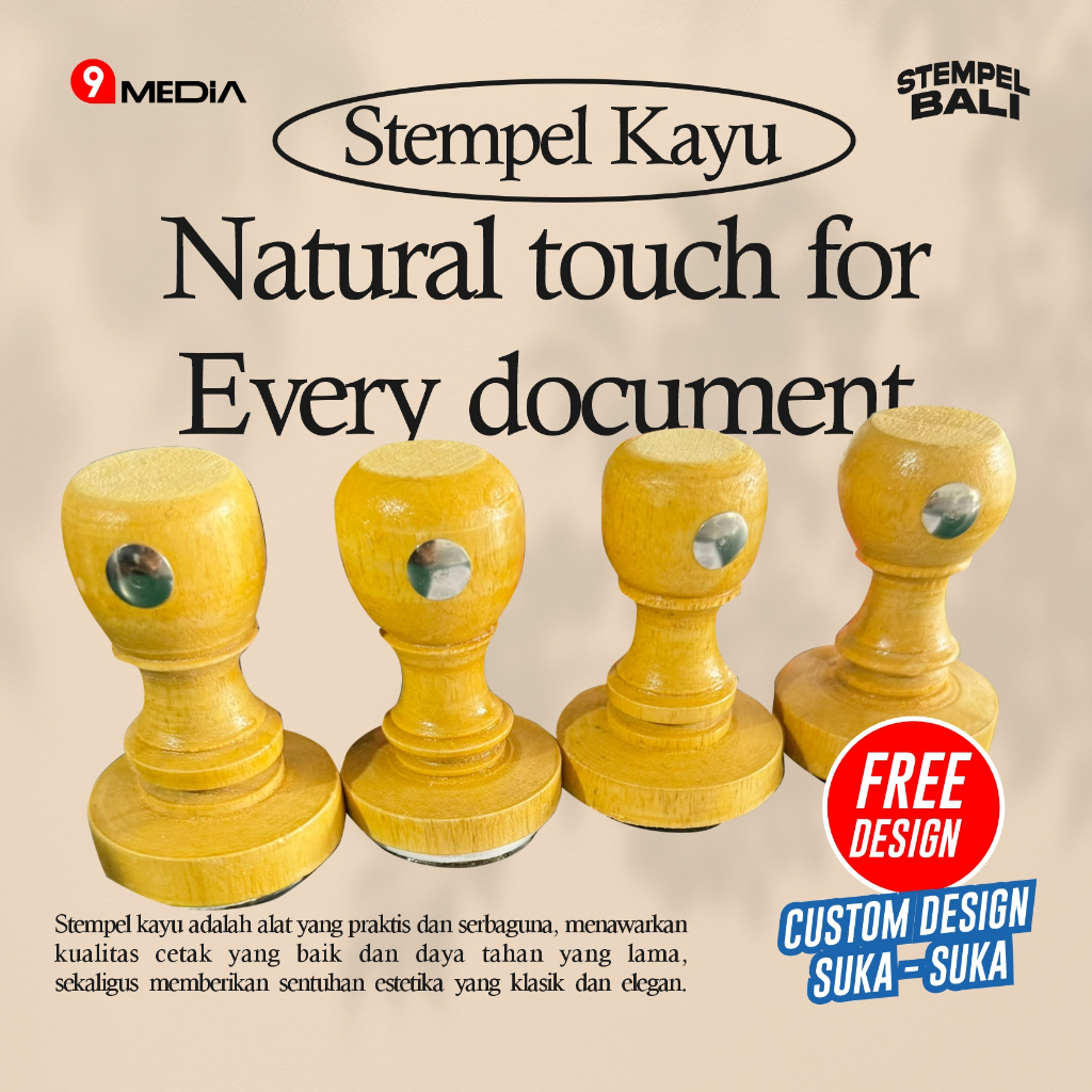 Jual STEMPEL KAYU CUSTOM DESAIN FREE CUSTOM DESAIN | Shopee Indonesia