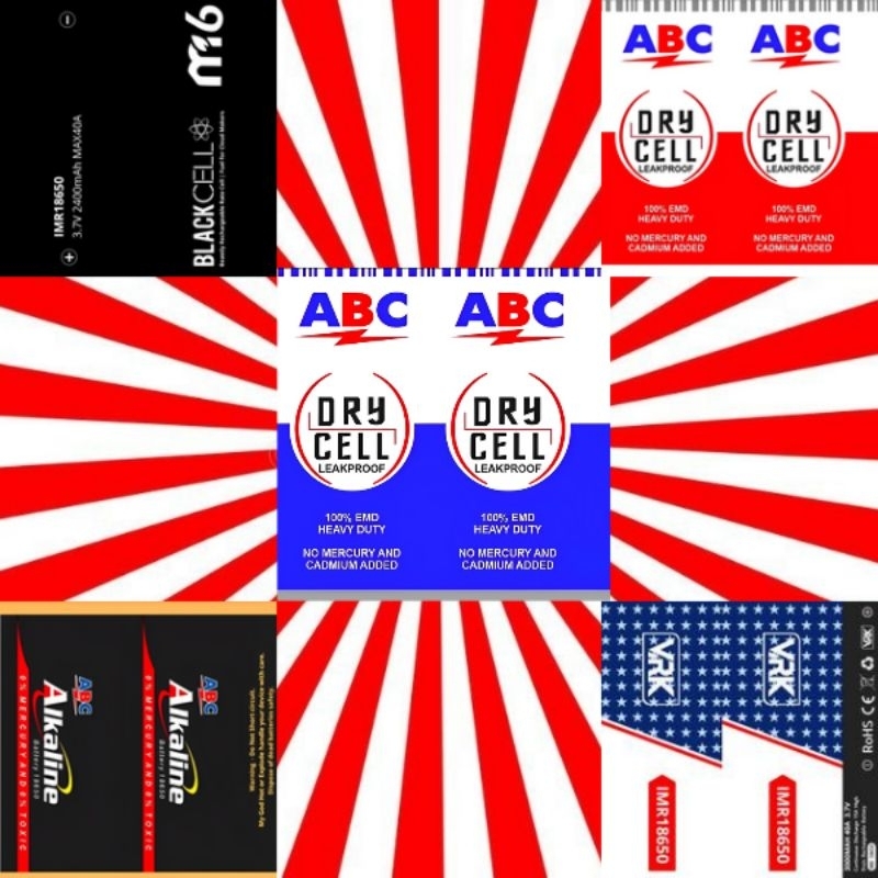 Jual Jaka Custom - Skin Stiker Wrap Baterai 18650 Motif Baterai Full ...