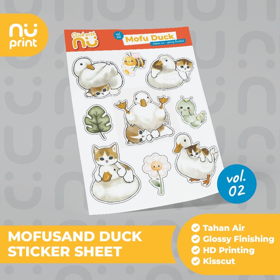 Jual Sticker Sheet Mofusand Duck Aesthetic Waterproof Kisscut | Shopee ...