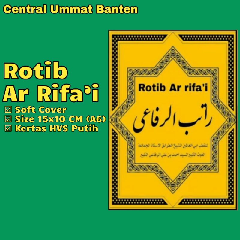 Jual Kitab Rotib Ar Rifaiyah karya Shekh Ahmad Ar Rifai size A6 ...