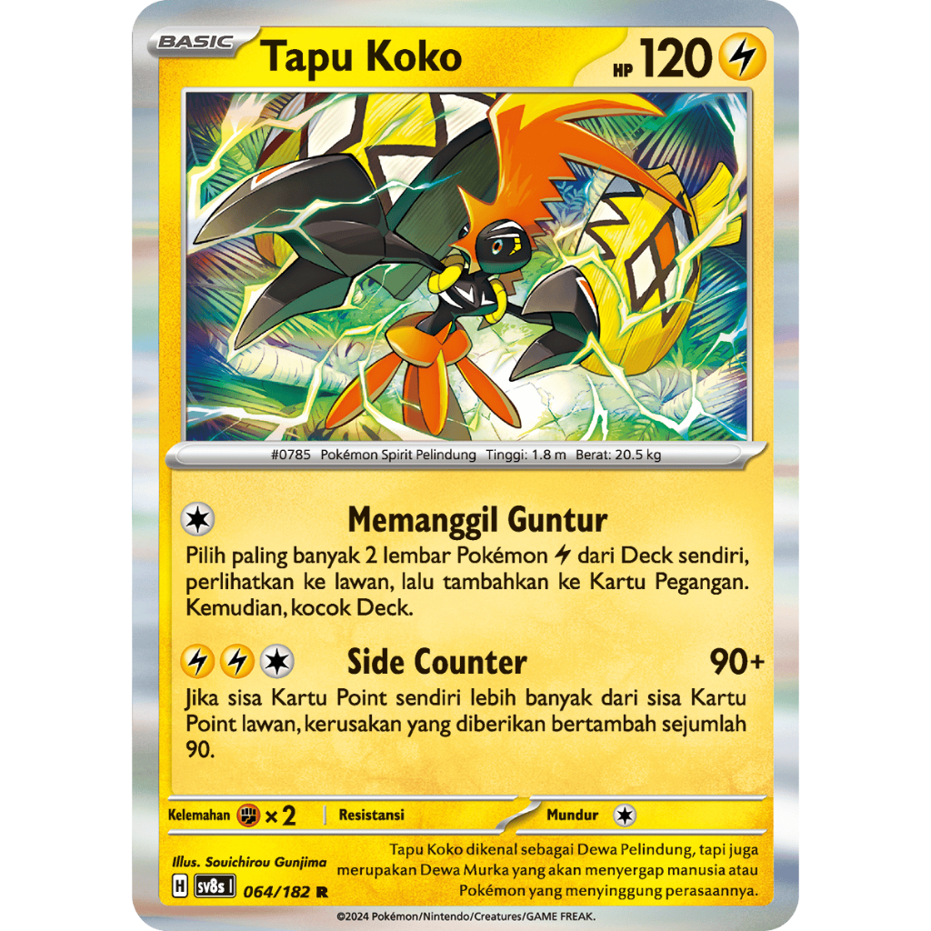 Jual Tapu Koko R Kartu Pokemon Tapu Koko R Holo | Shopee Indonesia
