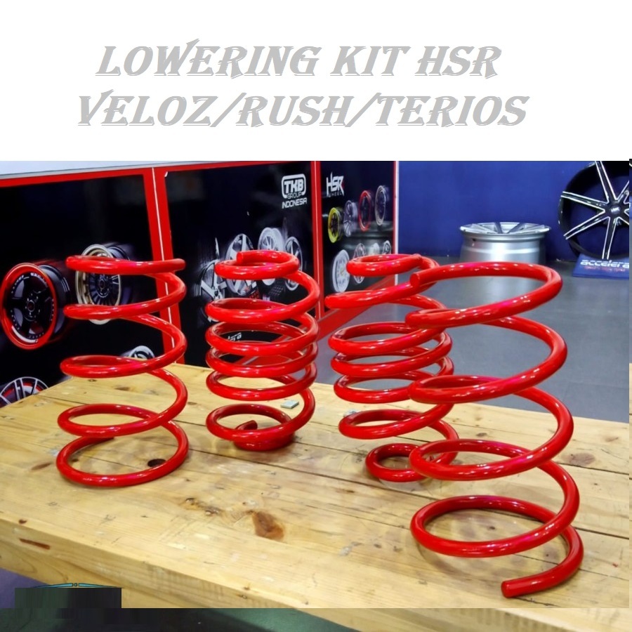 Jual PER MOBIL CEPER VELOZ XENIA RUSH TERIOS / LOWERING KIT HSR RED ...