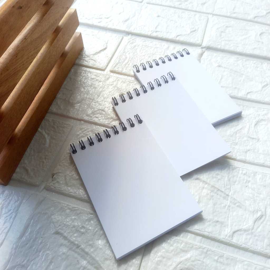 Jual Notes Buku Catatan Buku Spiral Kertas Putih Polos A7 Cover Tebal ...