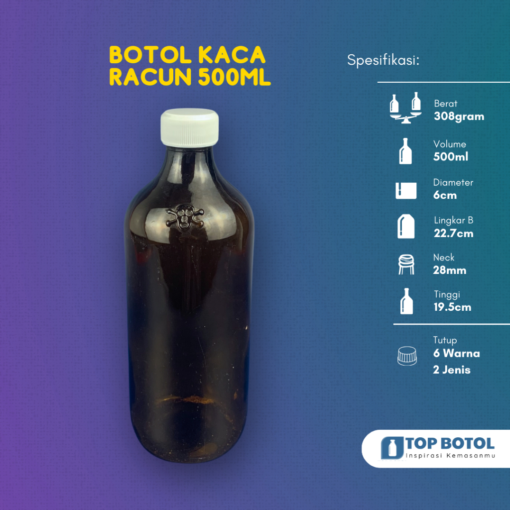 Jual (PAKET ISI 20PCS) BOTOL KACA 500ML BOTOL KACA AMBER 500ML BOTOL ...