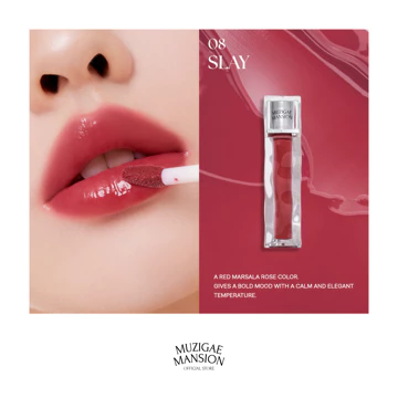 MUZIGAE MANSION Icy Glow (11 Shades) Lip Gloss Korea Pigmented Tidak Lengket