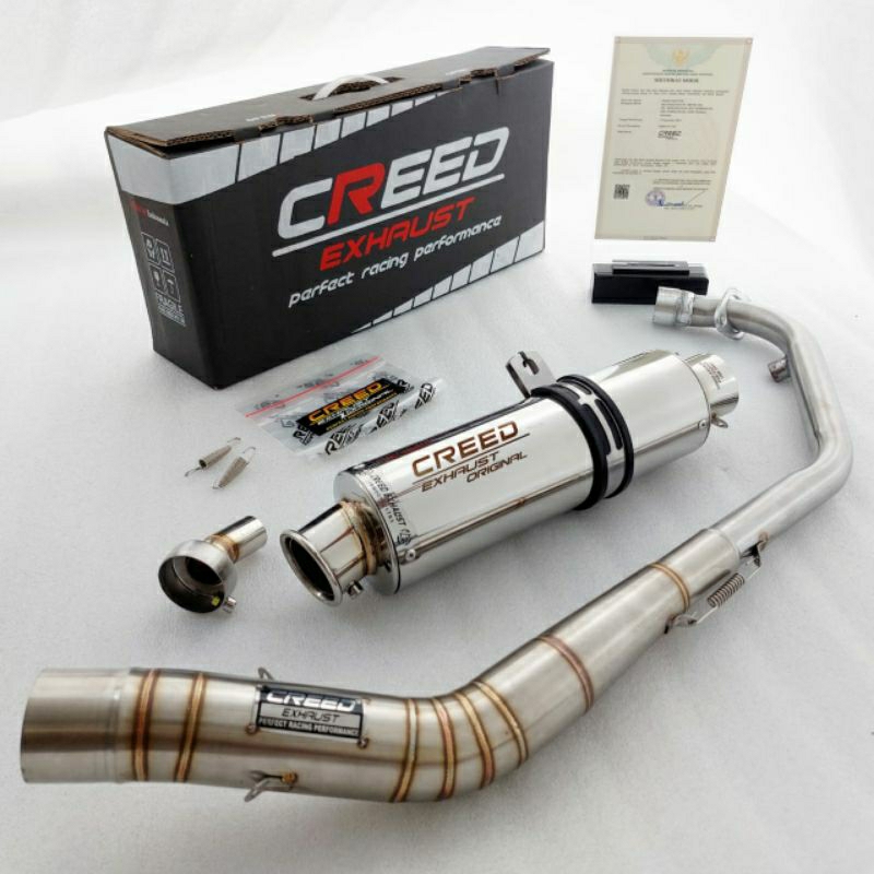 Jual 100% ORI KNALPOT RACING CREED EXHAUST UTK Satria FU/VIXION/JUPITER ...