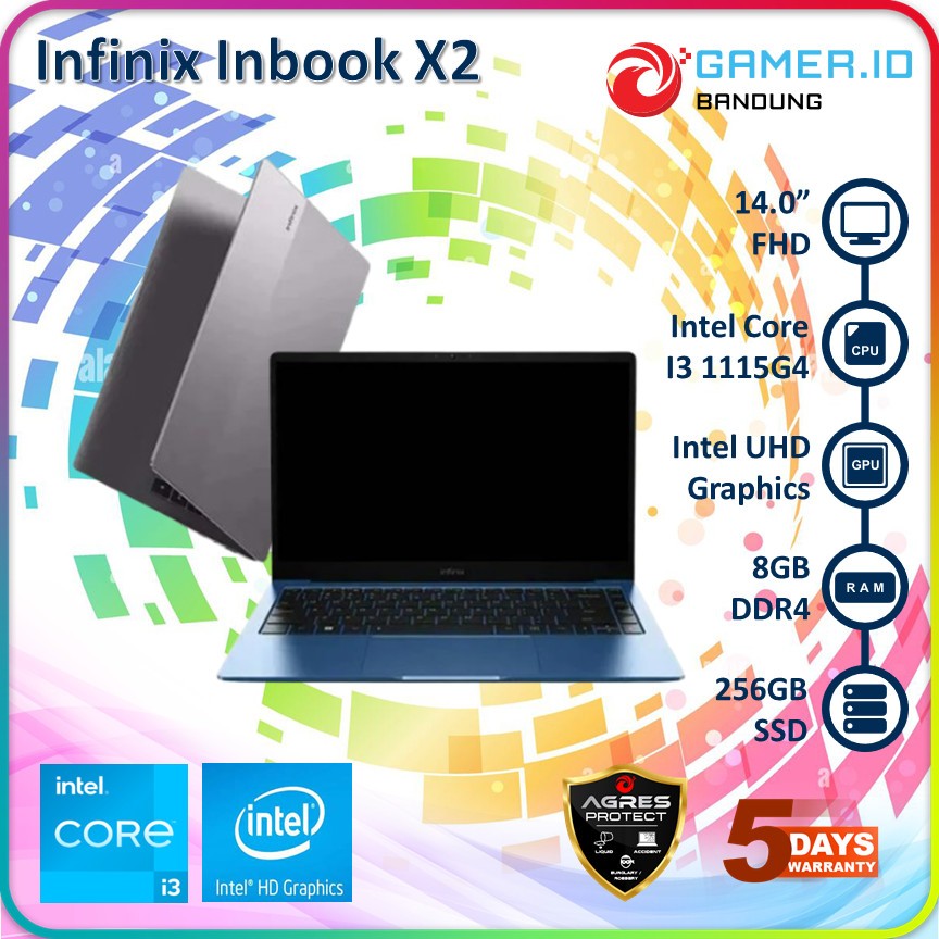 Jual INFINIX INBOOK X2 I3 1115G4 8GB 256GB 14