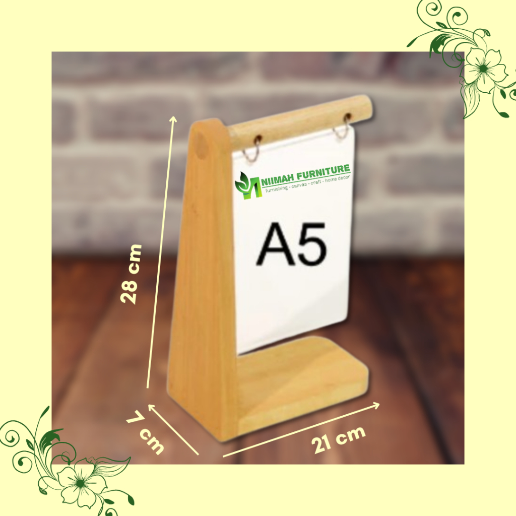 Jual Stand Display Menu Cafe Resto Kayu Jati Belanda / Menu Holder ...