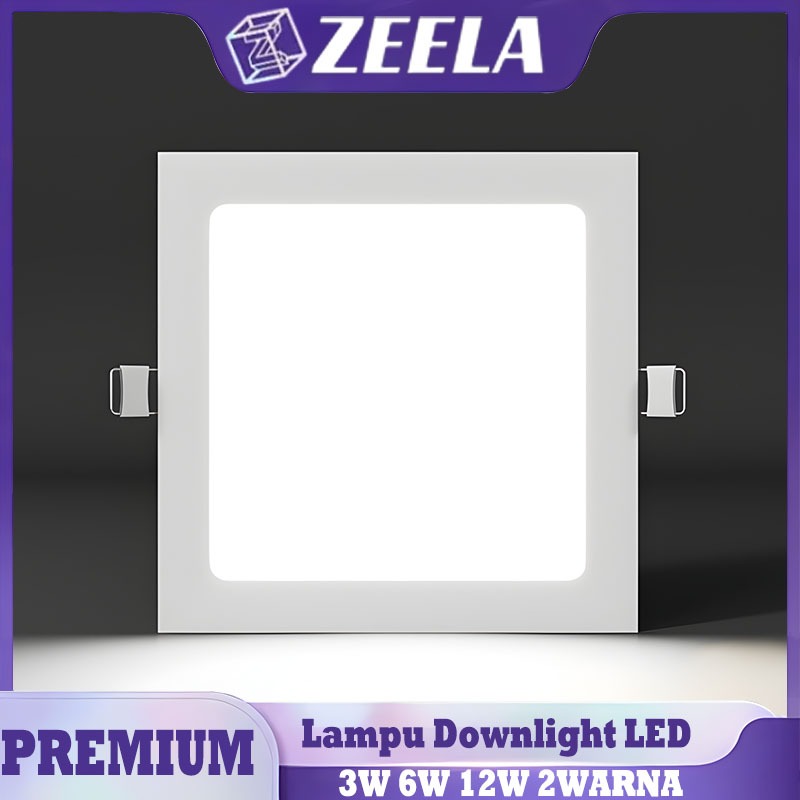 Jual Lampu Downlight Led Kotak Panel Inbow 3W/6W/12W Putih Kuning Murah ...