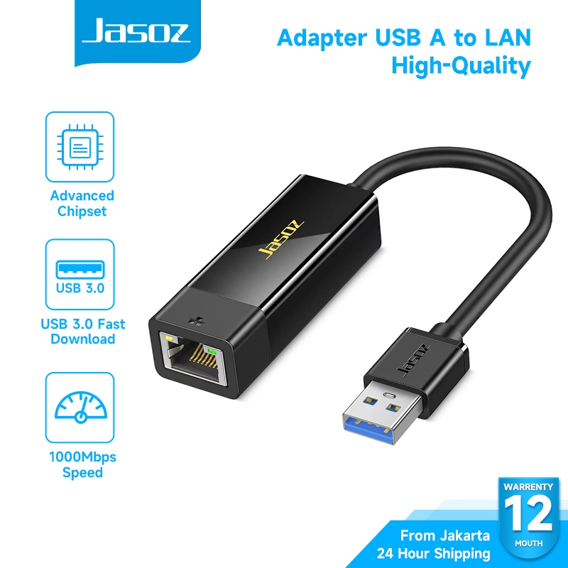 Jual Jasoz USB to Lan Adapter USB 3.0 2.0 Network Ethernet Adapter USB ...