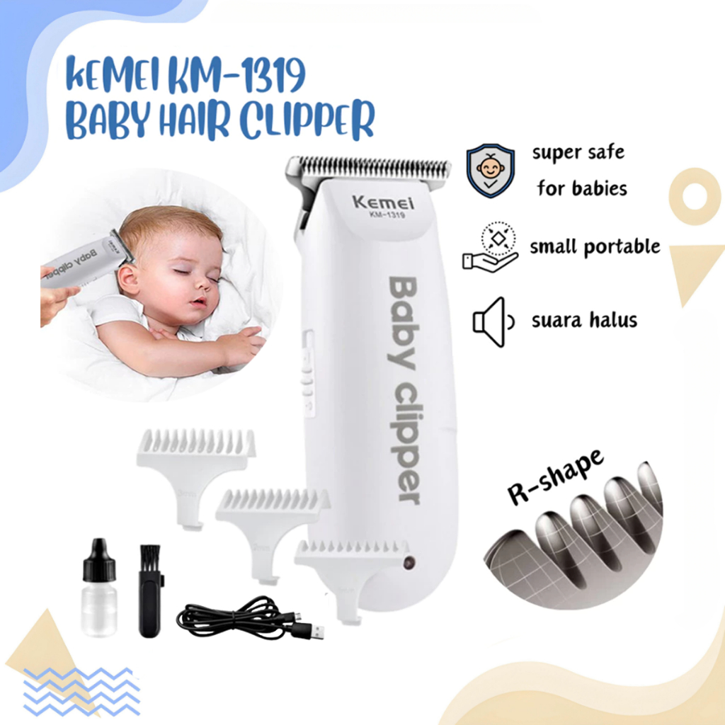 Jual Cukuran Rambut Bayi Elektrik Suara Mesin Halus Tidak Bising Ujung ...