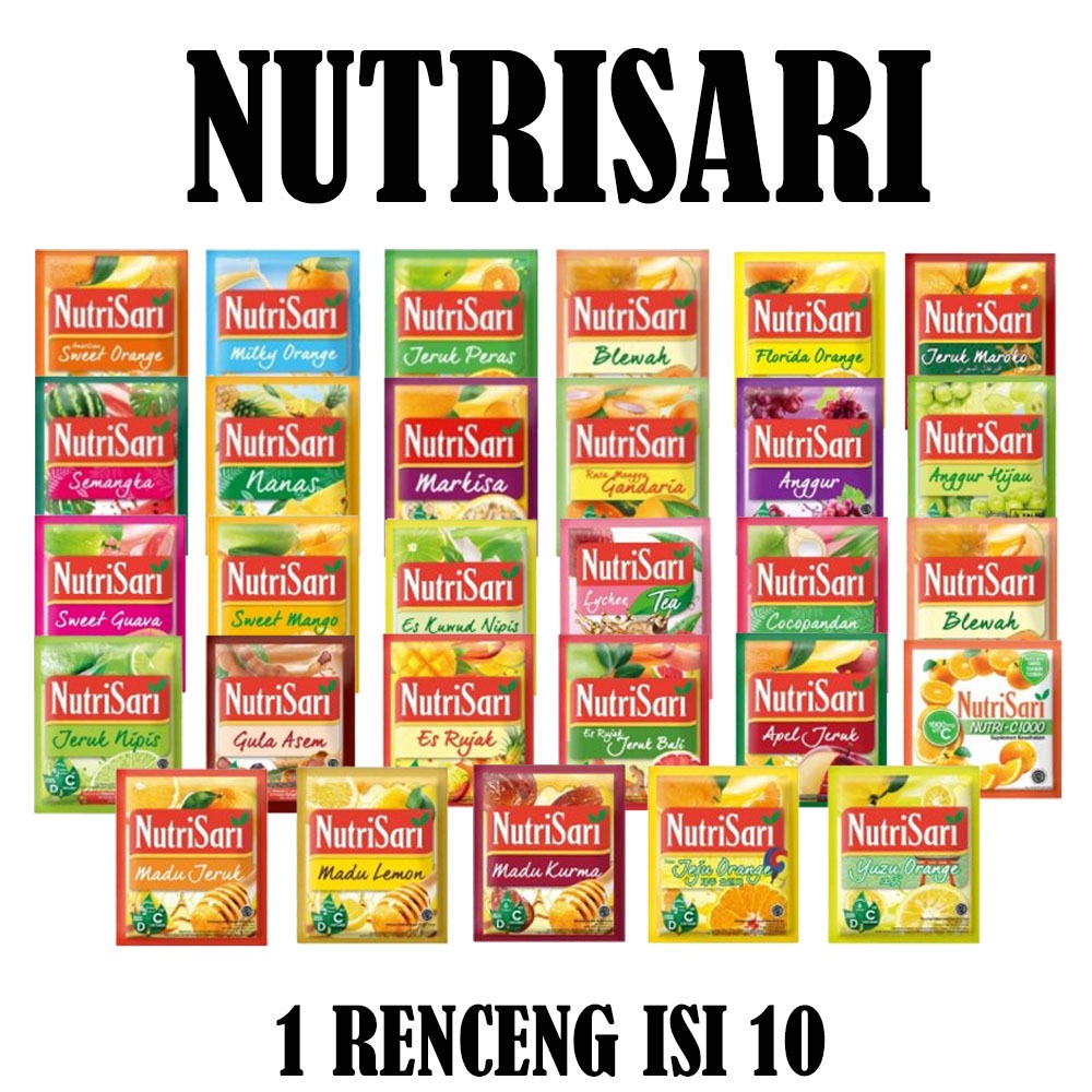 Jual NUTRISARI RENCENG ISI 10 | Shopee Indonesia