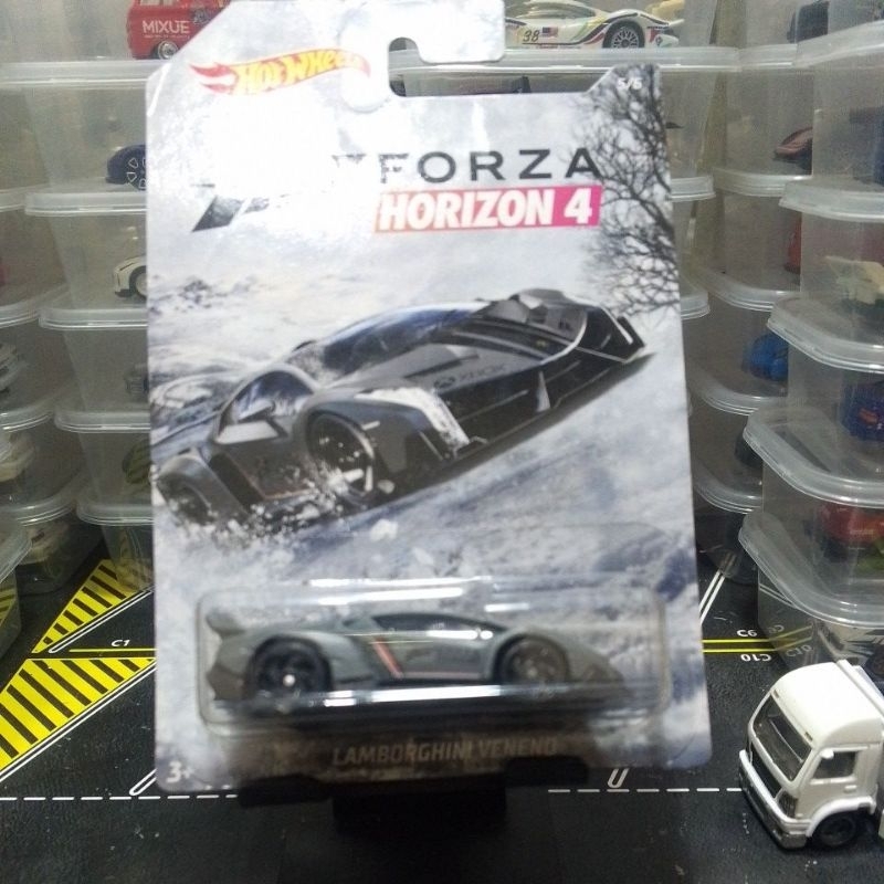 Hot Wheels Forza Horizon 4 Lamborghini Veneno Die-Cast Car - 1:64 Scale Gray Model - View #11