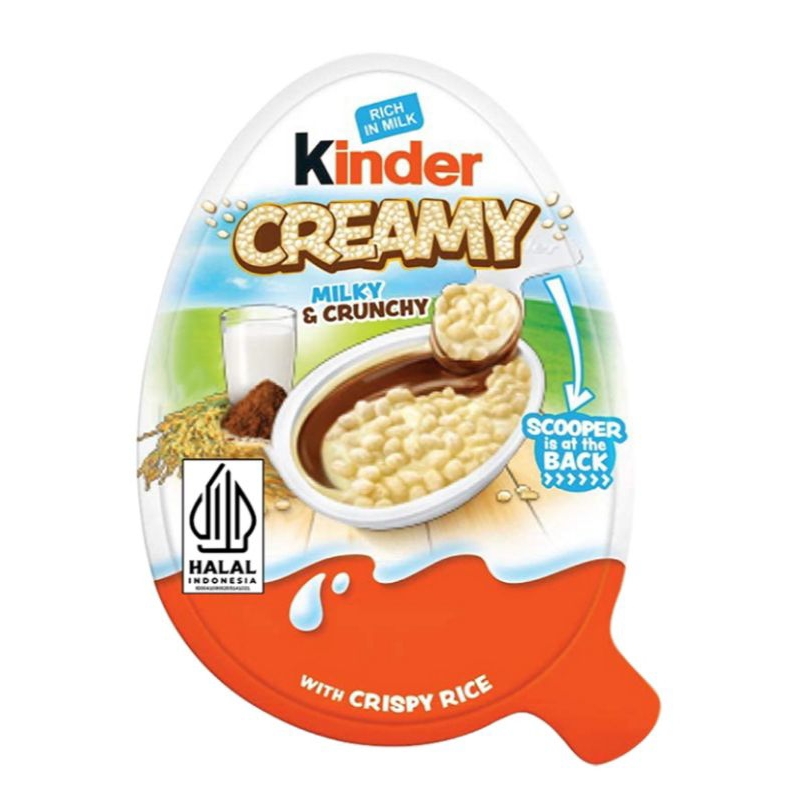 Jual Kinder Creamy Milky & Crunchy with Crispy Rice 19 g | Shopee Indonesia