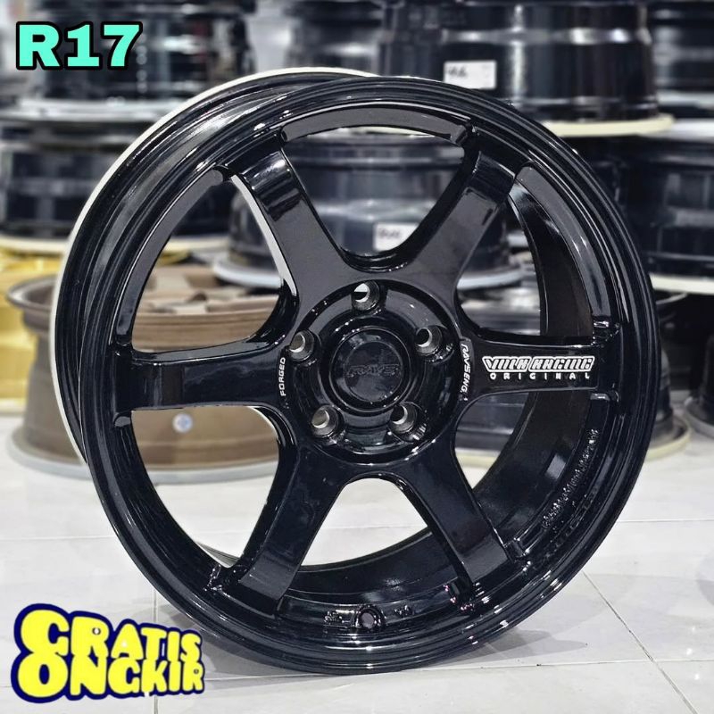 Jual velg mobil ring 17 VOLKRAYS TE37 PCD 5X114,3 velg mobil racing R17 ...