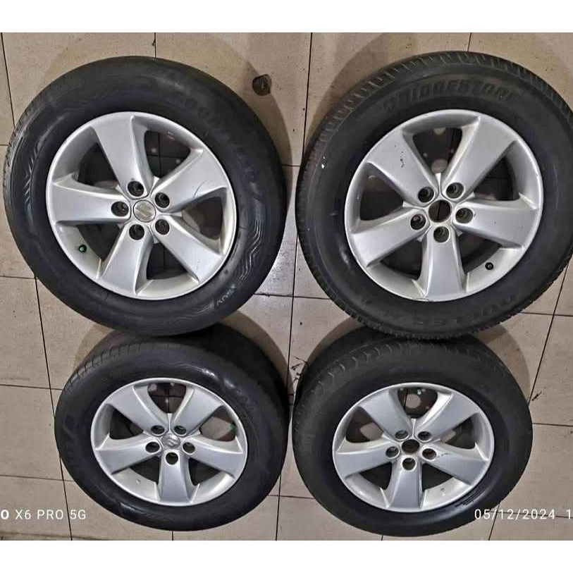 Jual VELG MOBIL ORIGINAL STD VITARA R17X7 5X114 SLV + BAN BS(1) 225 65 ...