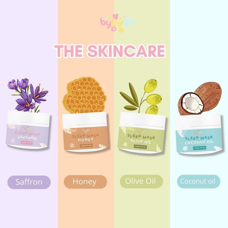 Jual BYBDKA SAFFRON, sleeping mask saffron 15ml 50ml, penghilang bekas ...