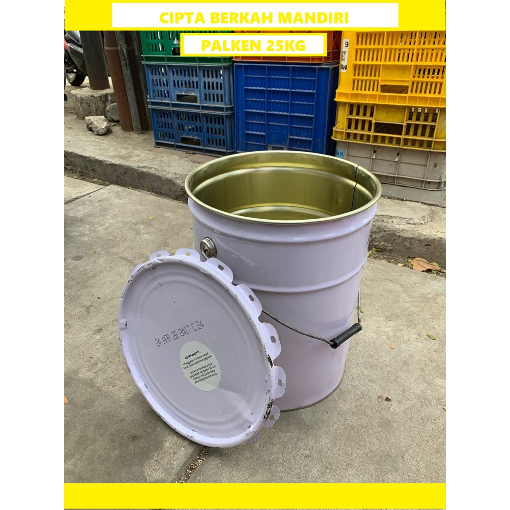 Jual Palken Besi Ember Pail Besi Tong Ember Palken 20liter sudah bersih ...