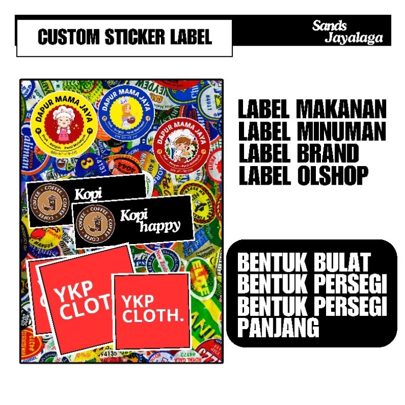 Jual STICKER CUSTOM STICKER LABEL STICKER MINUMAN STICKER MAKANAN ...