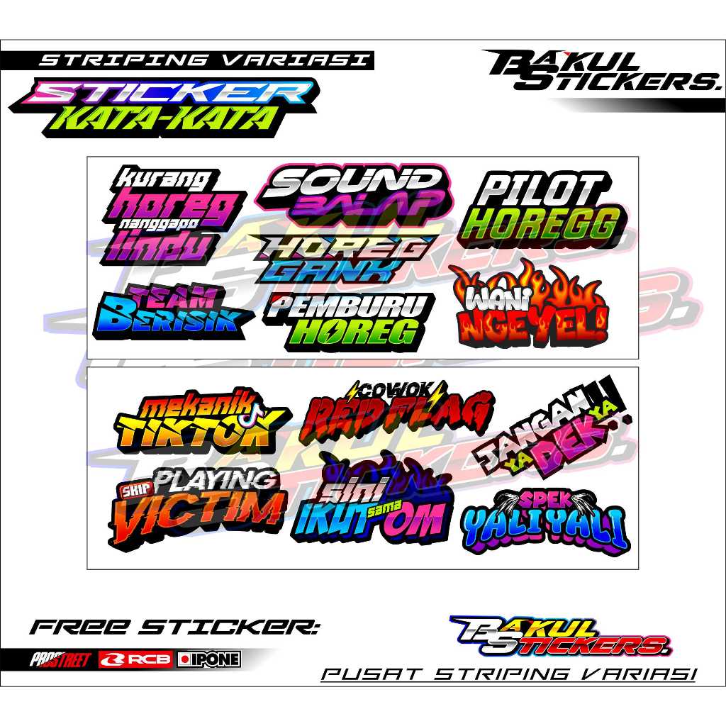 Jual STICKER PACK KATA KATA VIRAL 