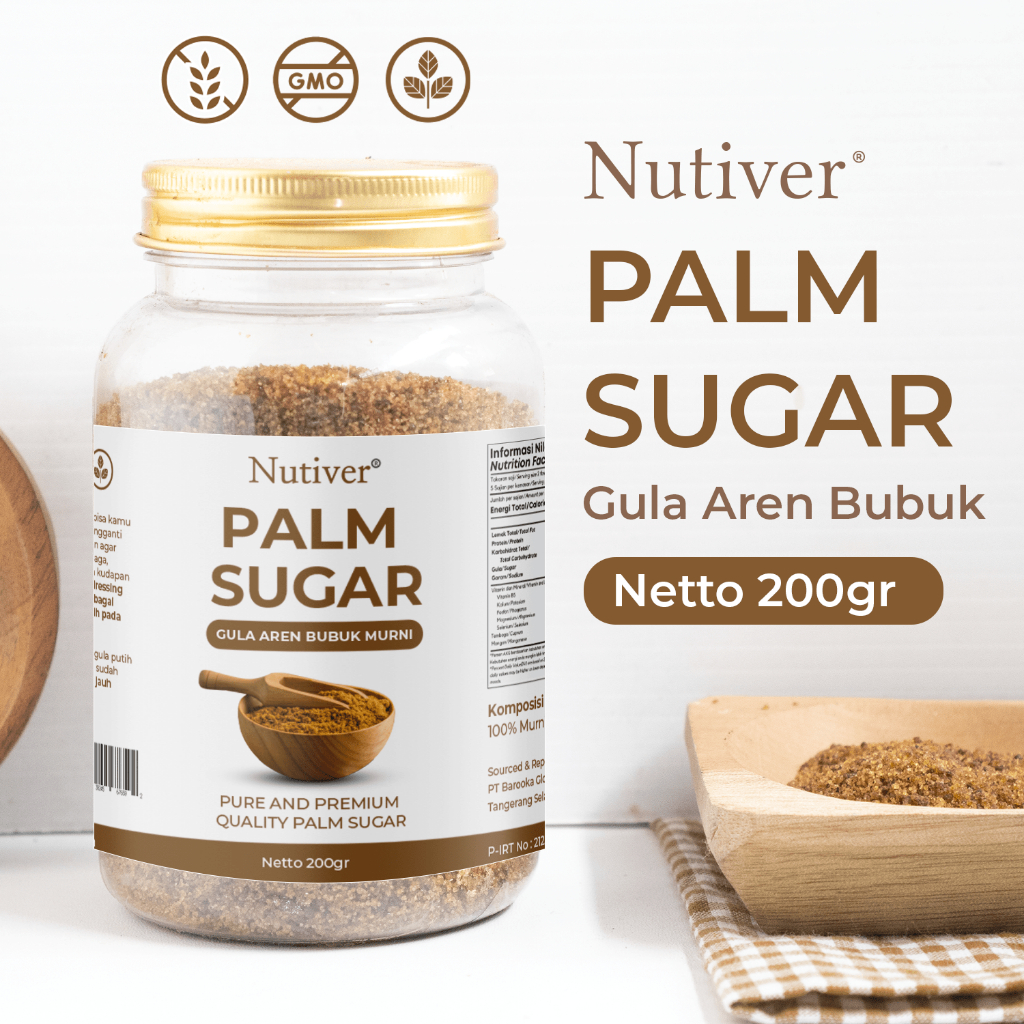Jual NUTIVER Palm Sugar Powder | Gula Aren Bubuk Organik | Gula Merah ...
