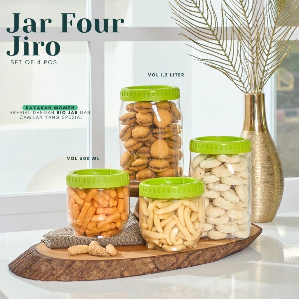 Jual UNIQUE Paket lengkap Jar Four Jiro set of 4 pcs 2 ukuran(Jiro uk 1 ...