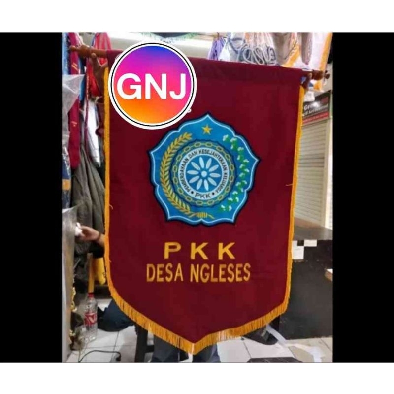 Jual Bendera PKK 1 set Plus Palang Kayu Premium | Shopee Indonesia