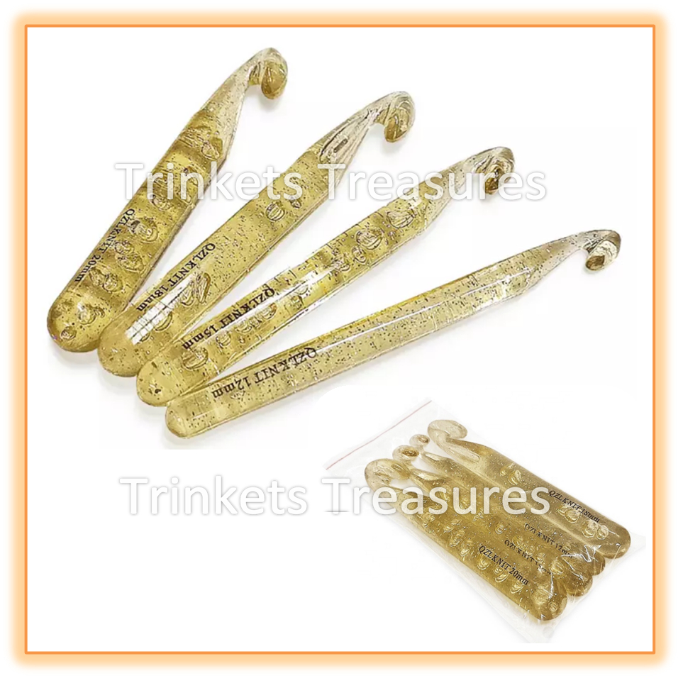 Jual SATUAN hakpen plastik plastic crochet hook alat rajut jarum rajut ...