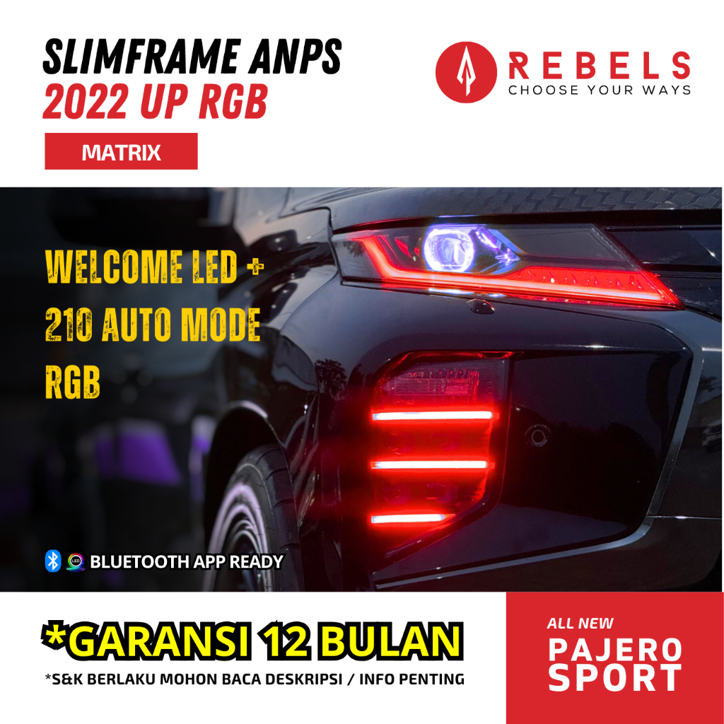 Jual HARGA MURAH Slimframe Foglamp RGB Mobil ALL NEW PAJERO SPORT ...