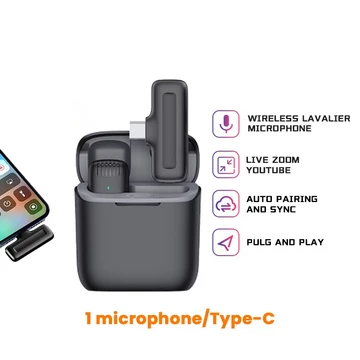 Q8 Magnetic Mic Wireless Clip On Microphone Dual Mikrofon Wireless Mikrofon Hp Lavalier
